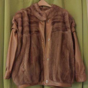 Vintage Hillis fur and leather jacket